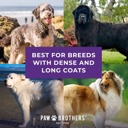 Paw Brothers Slicker Dog and Cat Grooming Brush for Professional Pet Groomers - Easy to Use - Comfortable - Removes Long and Loose Hair