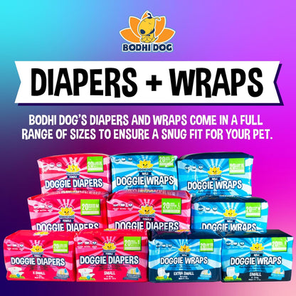 Disposable Male Dog Diapers | Super Absorbent Leak-Proof Fit | Premium Adjustable Male Dog Pee Wraps with Moisture Control & Wetness Indicator | 20 Count Small Size