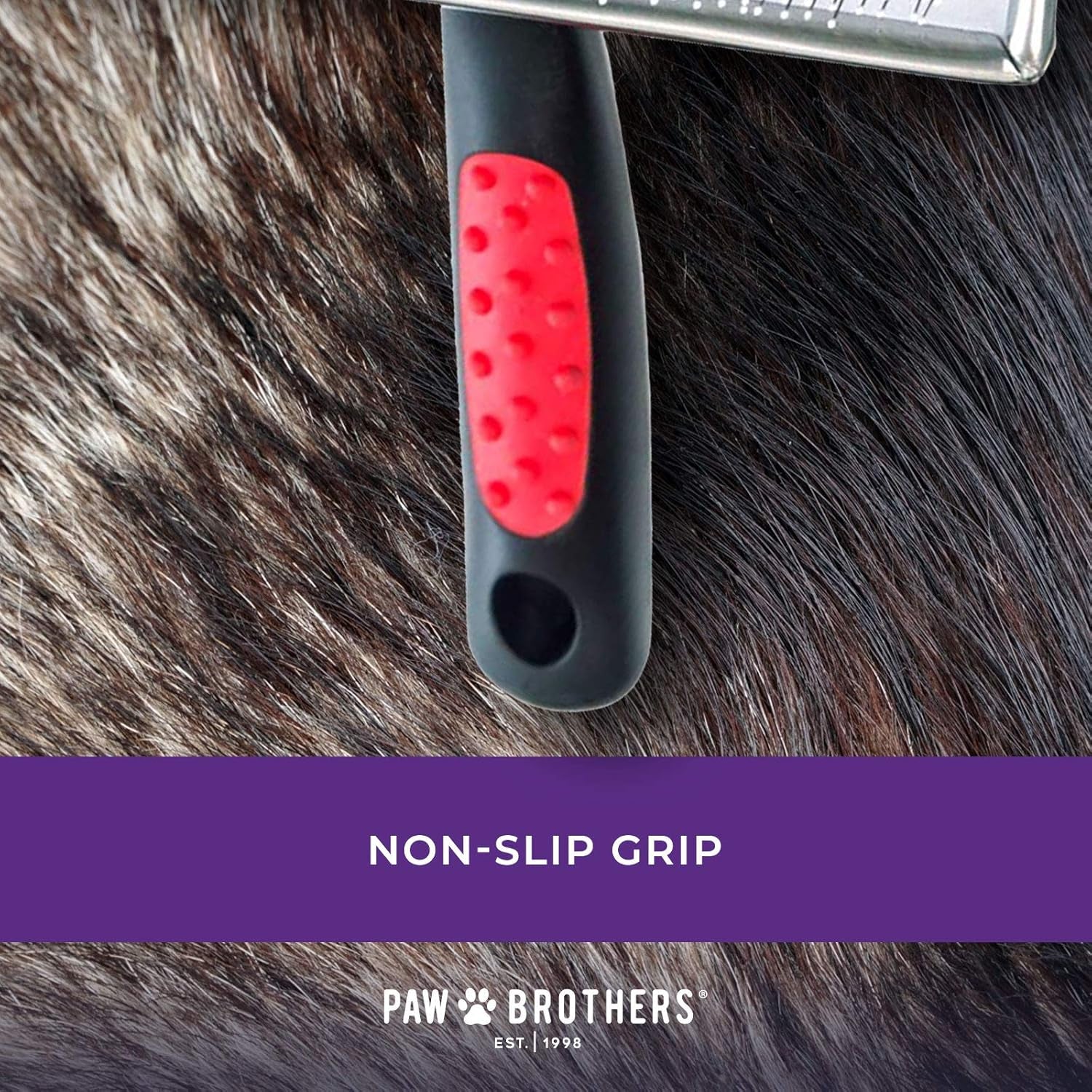 Paw Brothers Slicker Dog and Cat Grooming Brush for Professional Pet Groomers - Easy to Use - Comfortable - Removes Long and Loose Hair